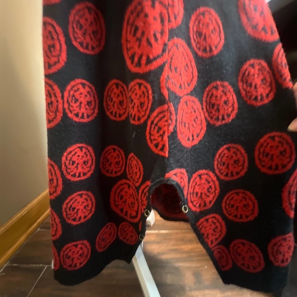 CATY LESCA LONG VEST RED SIZE 2 - Picture 10 of 10